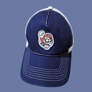 Seattle Mariners Nintendo Super Mario Snapback Hat Trucker Baseball Cap Blue
